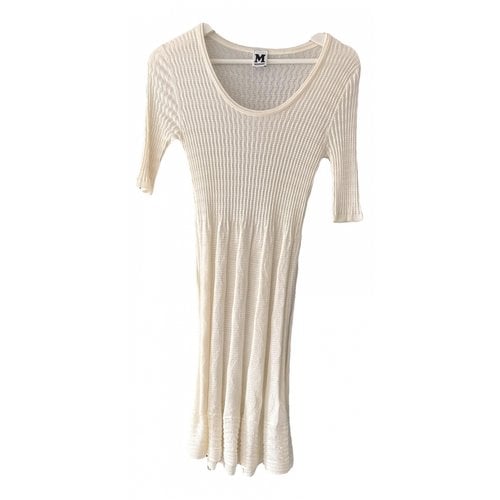 Pre-owned M Missoni Lace Mid-length Dress In White