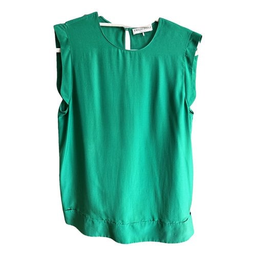 Pre-owned Emilio Pucci Silk Vest In Green