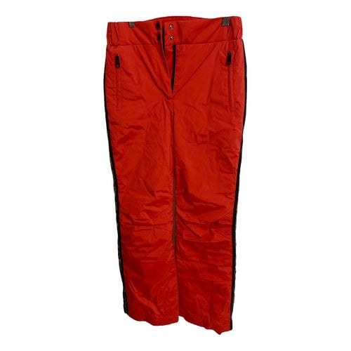 Pre-owned Fendi Trousers In Red