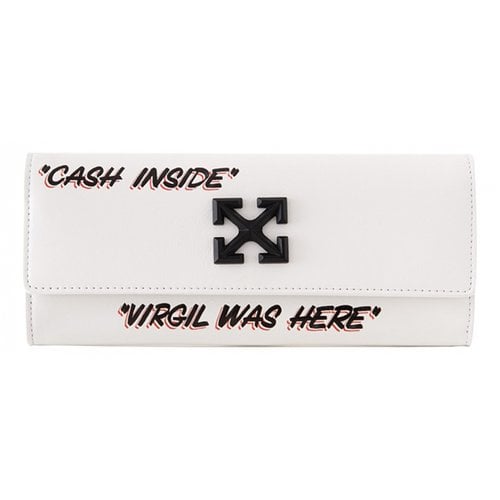 Pre-owned Off-white Leather Wallet In White