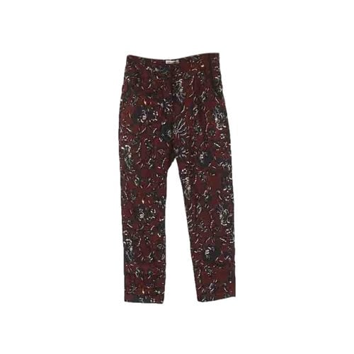 Pre-owned Isabel Marant Straight Pants In Burgundy