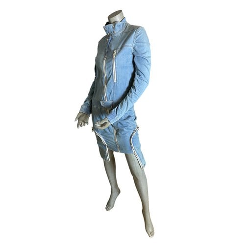 Pre-owned Rick Owens Mid-length Dress In Blue