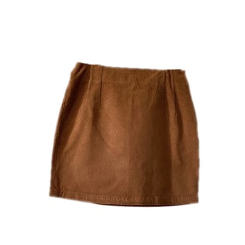 Pre-owned Des Petits Hauts Mini Skirt In Camel
