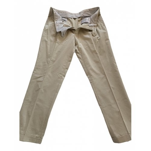 Pre-owned Brioni Straight Jeans In Beige