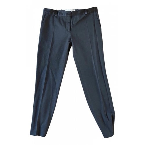 Pre-owned Victoria Beckham Wool Trousers In Black