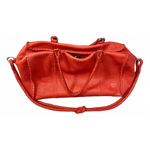Pre-owned Anthropologie Leather Handbag In Red