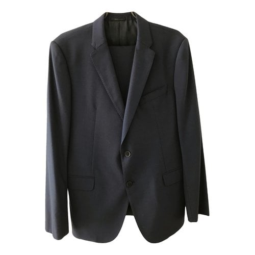 Pre-owned Armani Collezioni Wool Suit In Navy