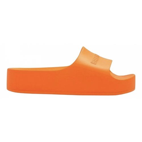 Pre-owned Balenciaga Sandal In Orange