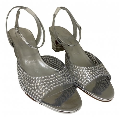 Pre-owned Christian Louboutin Sandal In Silver