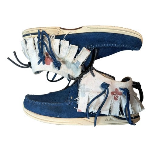 Pre-owned Visvim Leather Flats In Blue