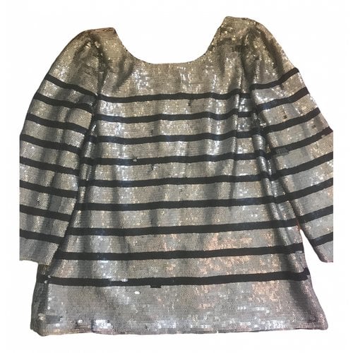 Pre-owned Berenice Glitter Blouse In Anthracite