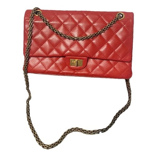 Pre-owned Chanel 2.55 Leather Crossbody Bag In Red