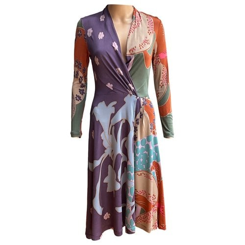 Pre-owned Pollini Mid-length Dress In Multicolour