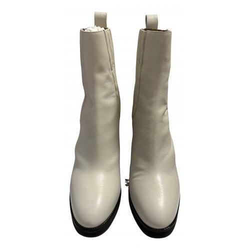 Pre-owned Isabel Marant Leather Boots In White