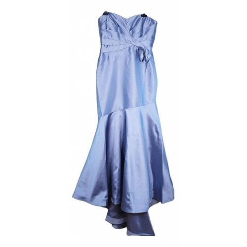 Pre-owned Badgley Mischka Maxi Dress In Blue
