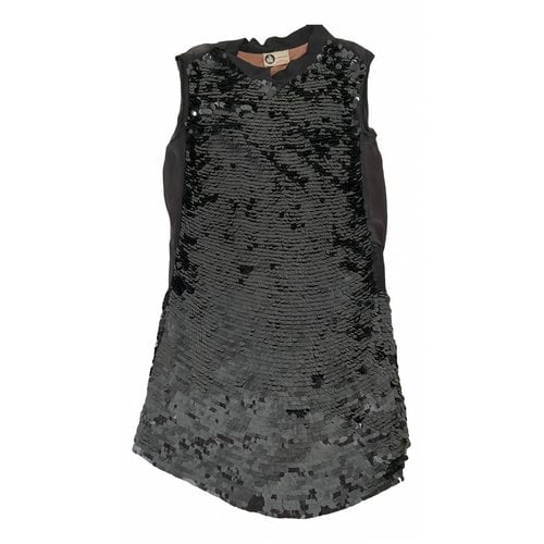 Pre-owned Lanvin Glitter Mid-length Dress In Black