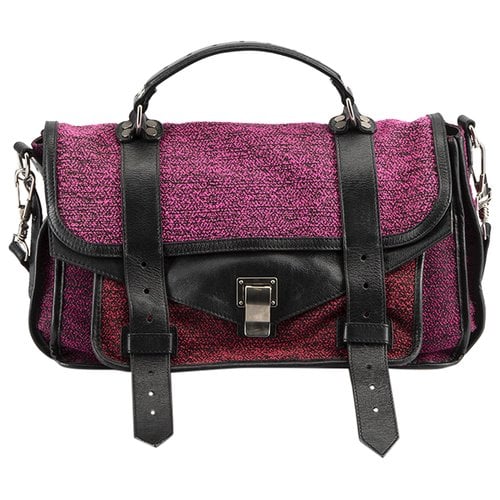 Pre-owned Proenza Schouler Tweed Crossbody Bag In Pink