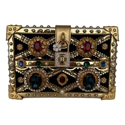 Pre-owned Dolce & Gabbana Dolce Box Handbag In Gold