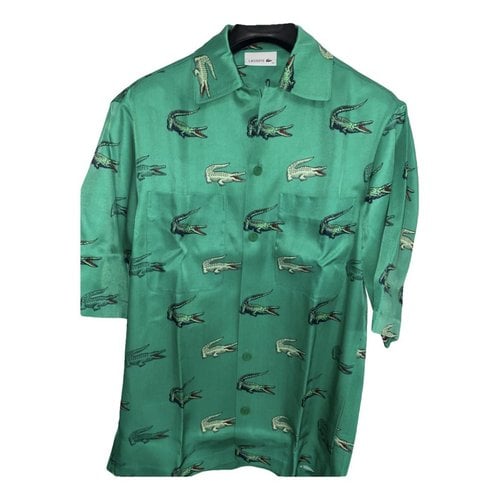 Pre-owned Lacoste Silk Shirt In Green