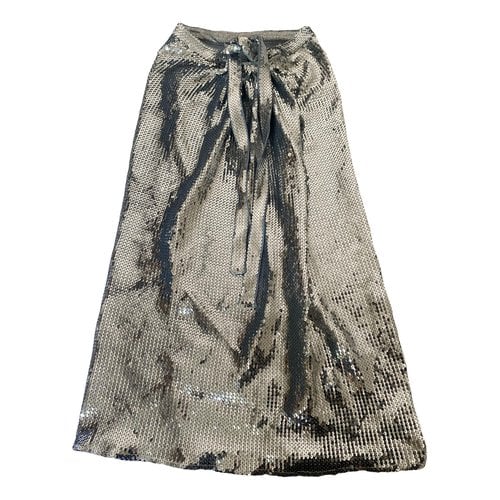 Pre-owned Paco Rabanne Mid-length Skirt In Silver