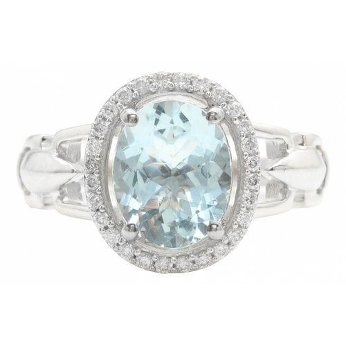 Pre-owned Le Vian White Gold Ring In Blue