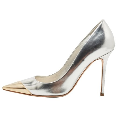 Pre-owned Dior Leather Heels In Metallic