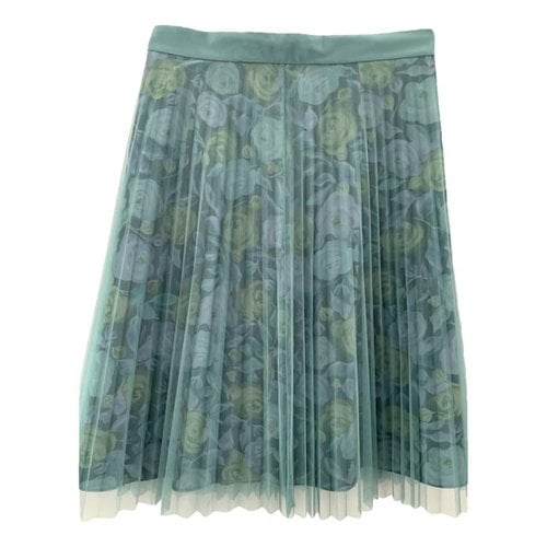 Pre-owned Burberry Silk Mid-length Skirt In Green