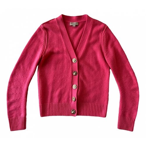Pre-owned Burberry Cashmere Cardigan In Pink