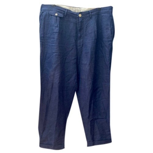 Pre-owned Alex Mill Linen Trousers In Navy