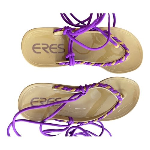 Pre-owned Eres Flip Flops In Purple