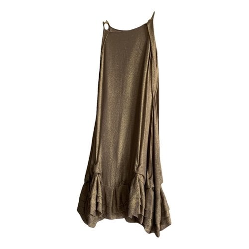 Pre-owned Maje Mid-length Dress In Gold
