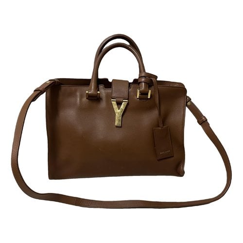 Pre-owned Saint Laurent Chyc Leather Handbag In Brown