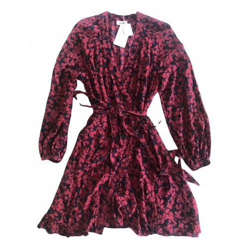 Pre-owned Zadig & Voltaire Mini Dress In Burgundy