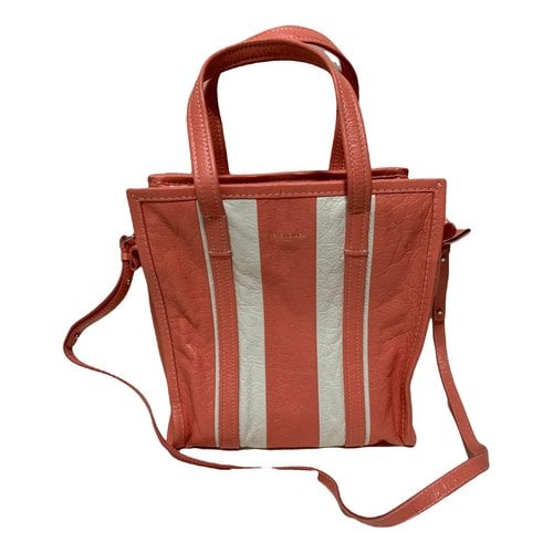 Pre-owned Balenciaga Bazar Bag Leather Handbag In Pink