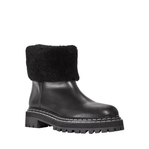Pre-owned Proenza Schouler Leather Boots In Black