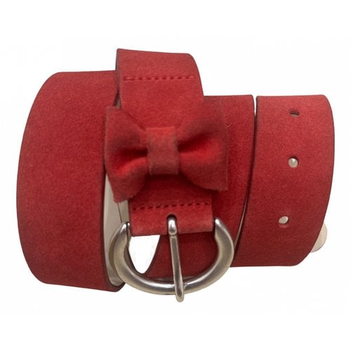 Pre-owned Moschino Love Belt In Red