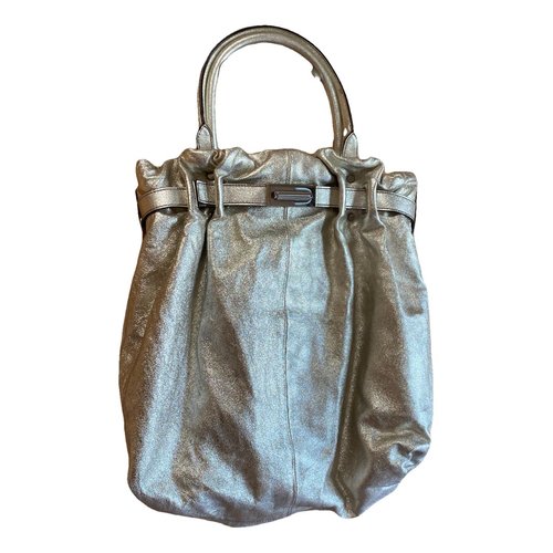 Pre-owned Lanvin Leather Handbag In Silver