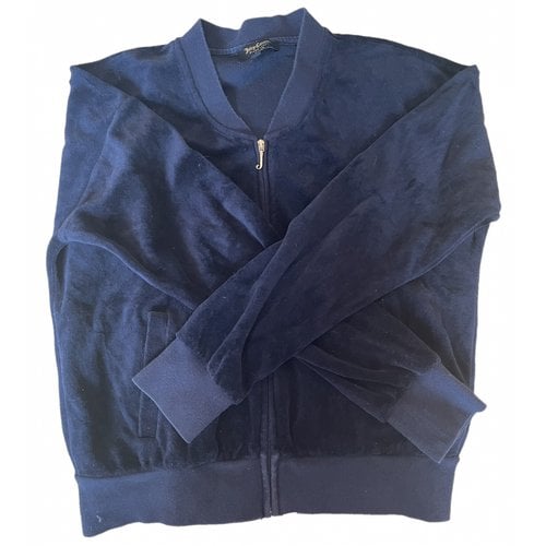 Pre-owned Juicy Couture Velvet Jersey Top In Blue