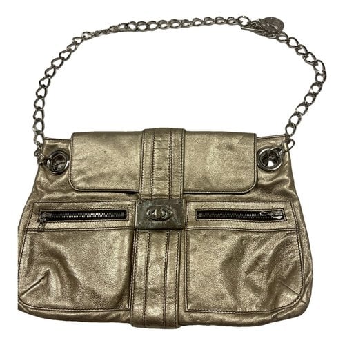 Pre-owned Lanvin Amalia Glitter Handbag In Gold