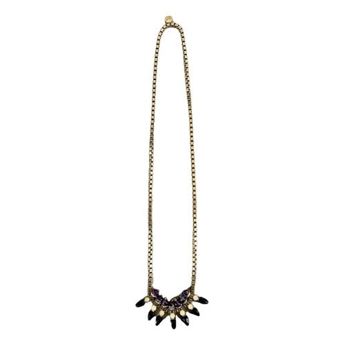 Pre-owned Ela Stone Necklace In Gold