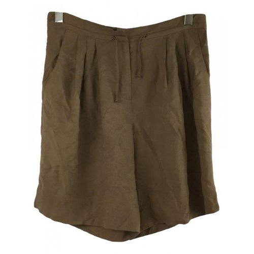Pre-owned Fendi Silk Shorts In Beige
