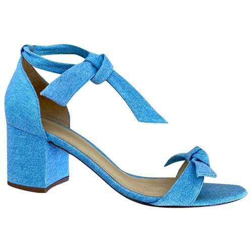 Pre-owned Alexandre Birman Cloth Sandal In Blue