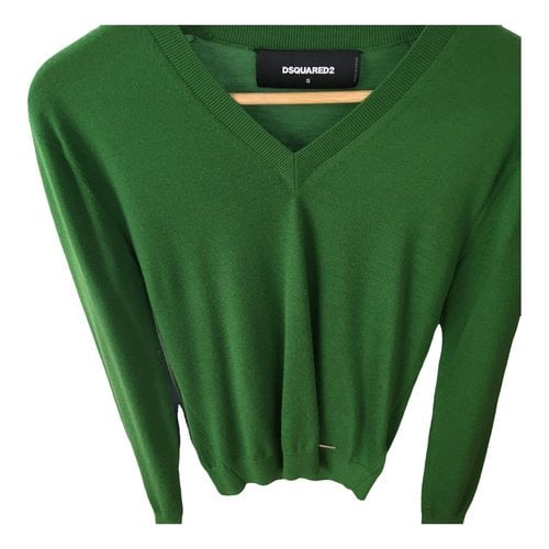 Pre-owned Dsquared2 Wool Pull In Green