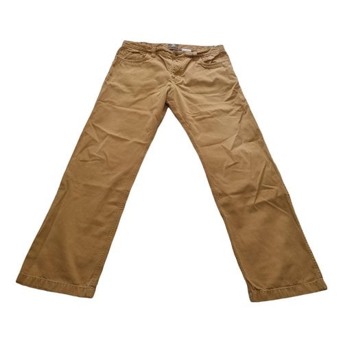 Pre-owned Timberland Straight Jeans In Camel