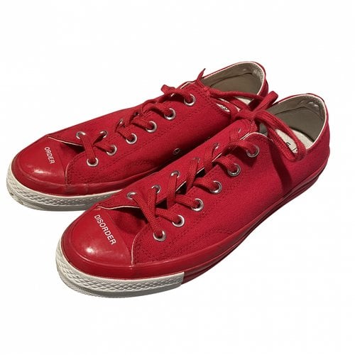 Pre-owned Converse X Undercover Velvet Espadrilles In Red