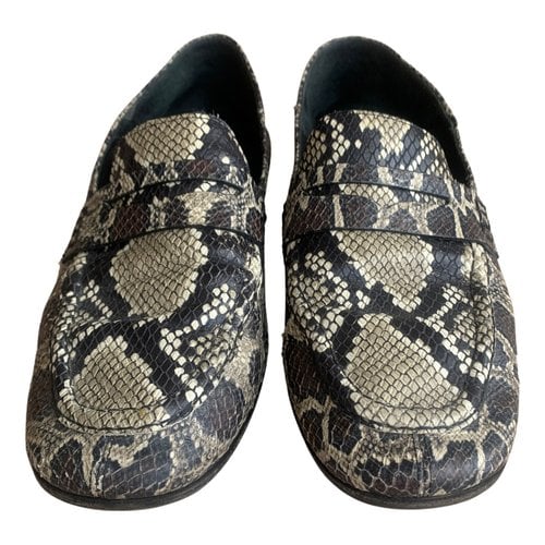 Pre-owned Isabel Marant Leather Flats In Grey