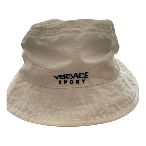 Pre-owned Versace Hat In White