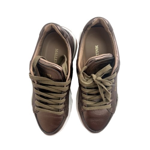 Pre-owned Mallet Leather Trainers In Metallic