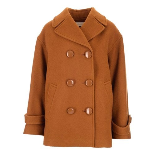 Pre-owned See By Chloé Wool Coat In Brown
