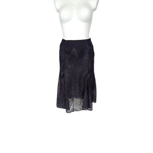 Pre-owned Bliss Mid-length Skirt In Black